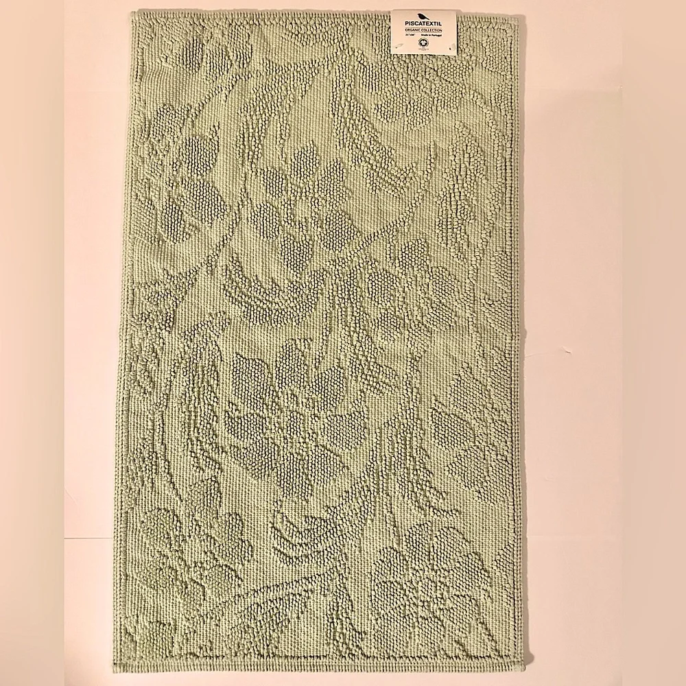 🎁Piscatextil Organic Collection Bath Mat - 21” x 34” - Begona - Green